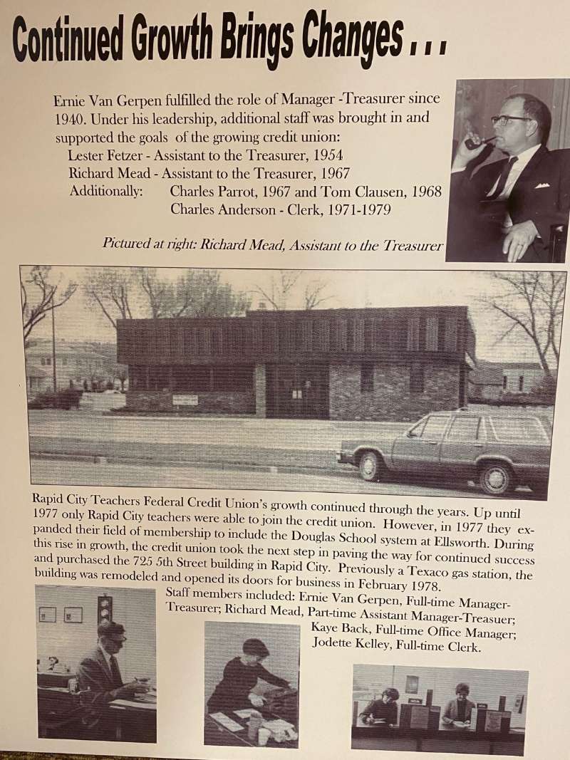With Highmark’s growth on the rise in mid-1970’s, the Credit Union took the next step in paving the way for continued success and purchased the building located at 725 5th Street in Rapid City